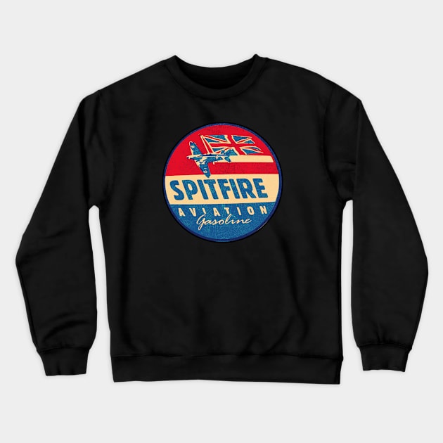 Spitfire Aviation Fuel Crewneck Sweatshirt by Midcenturydave